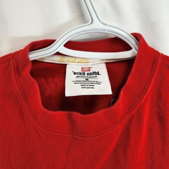 Ecko Unlimited Rhino T-Shirt Red Mens Medium Y2k - Picture 3 of 8